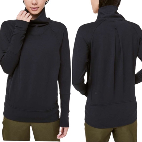 lululemon athletica Tops - Lululemon High Lines Turtleneck Pullover Top Black 8